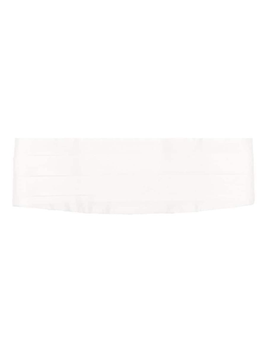 Pleated Satin Belt In Beige Product Image