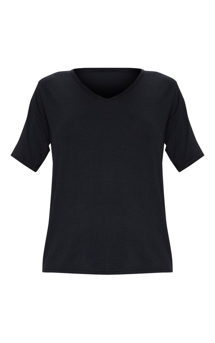 Basic Black V Neck T Shirt Product Image