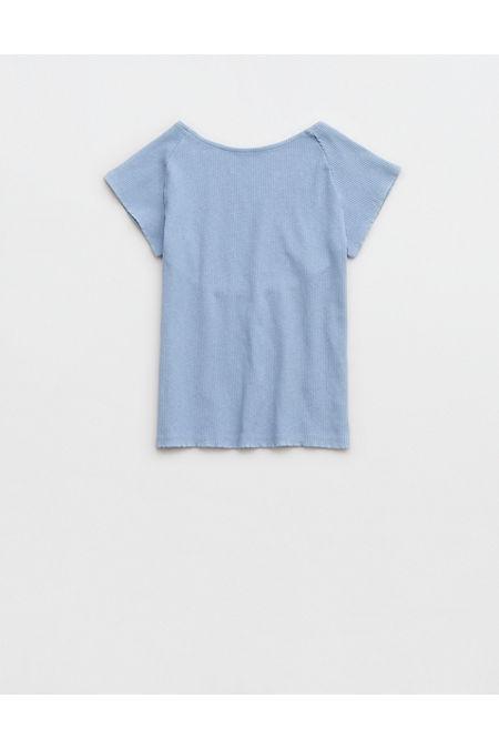 Aerie Ribbed Open Back T-Shirt Women's Product Image