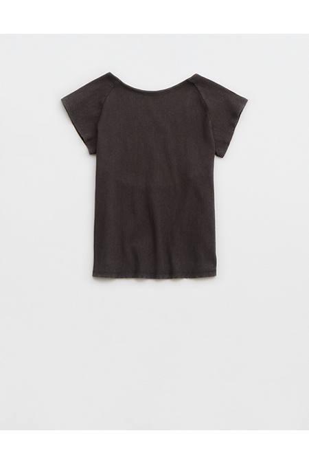 Aerie Ribbed Open Back T-Shirt Women's Product Image