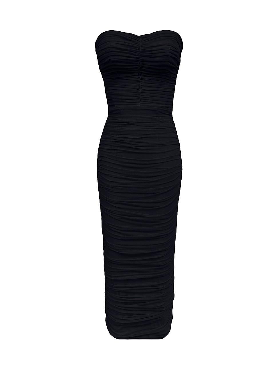 Womens Heather Ruched Midi-Dress Product Image