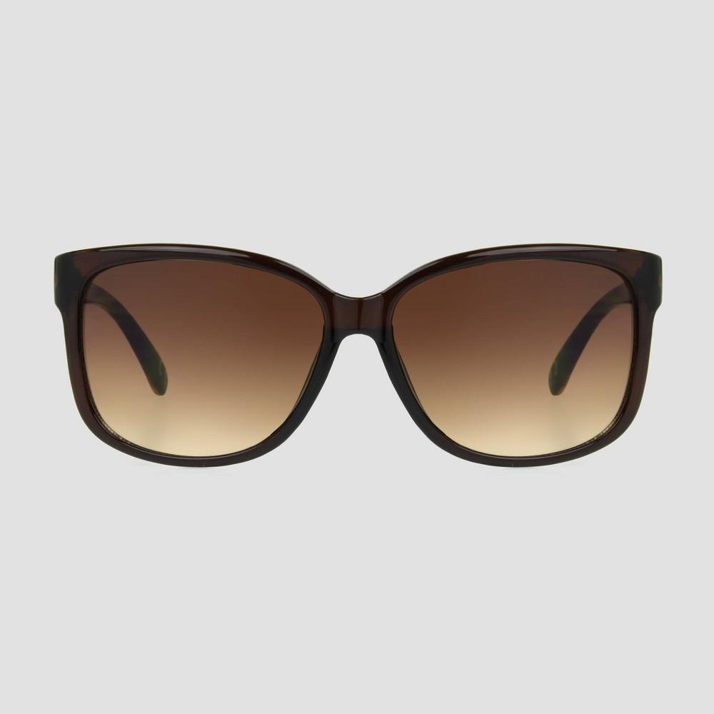 Women's Tortoise Shell Print Square Sunglasses with Gradient Lenses - Universal Thread™ Brown Product Image