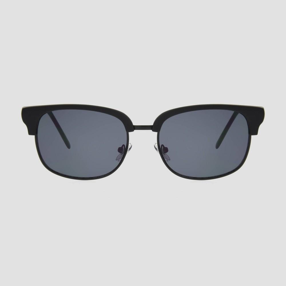 Mens Retro Browline Sunglasses - Original Use Black Product Image