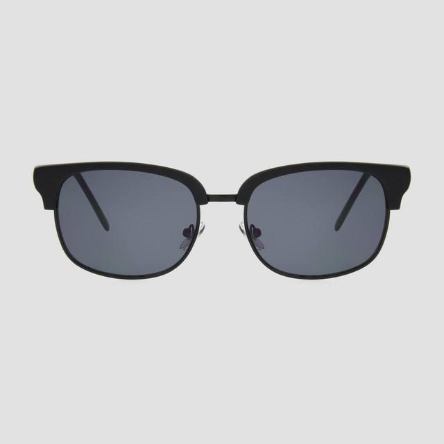 Mens Retro Browline Sunglasses - Original Use Black Product Image