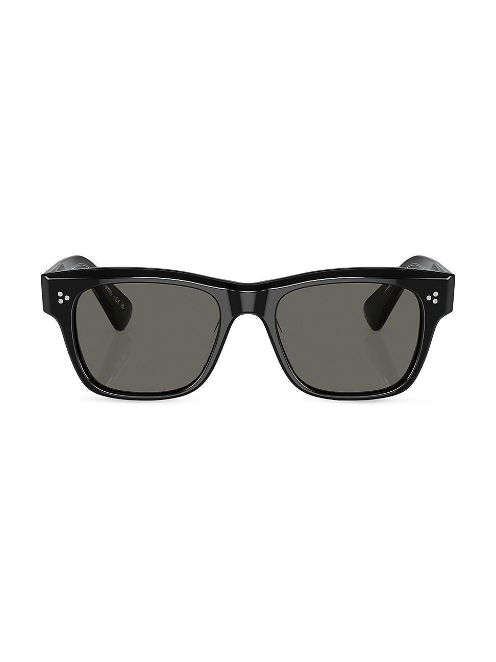 Mens Birell 52MM Acetate Rectangular Sunglasses Product Image