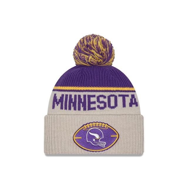 Minnesota Vikings 2024 Cold Weather Historic Pom Knit Hat Male Product Image