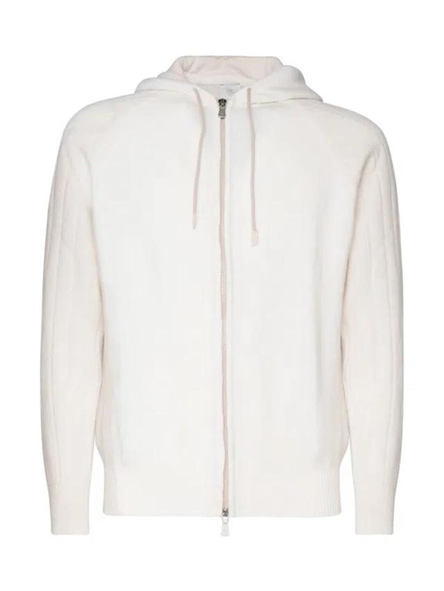 Cable-knit Hoodie In Neutrals Product Image