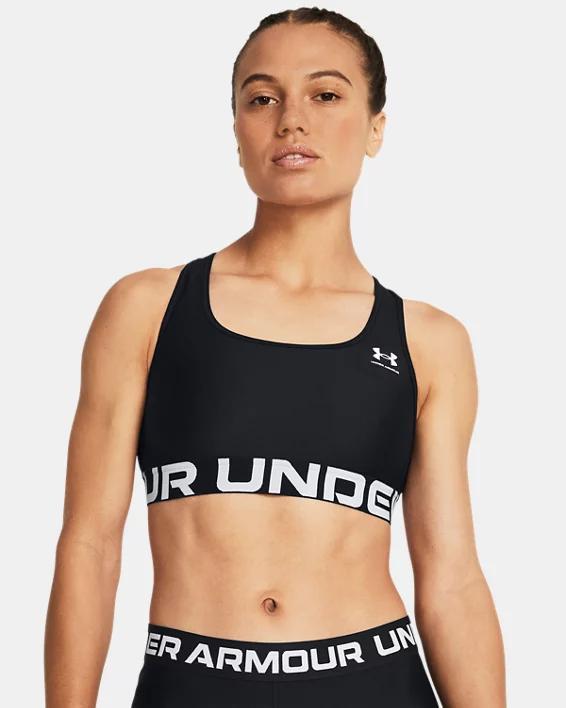 Womens HeatGear Armour Mid Branded Sports Bra Product Image