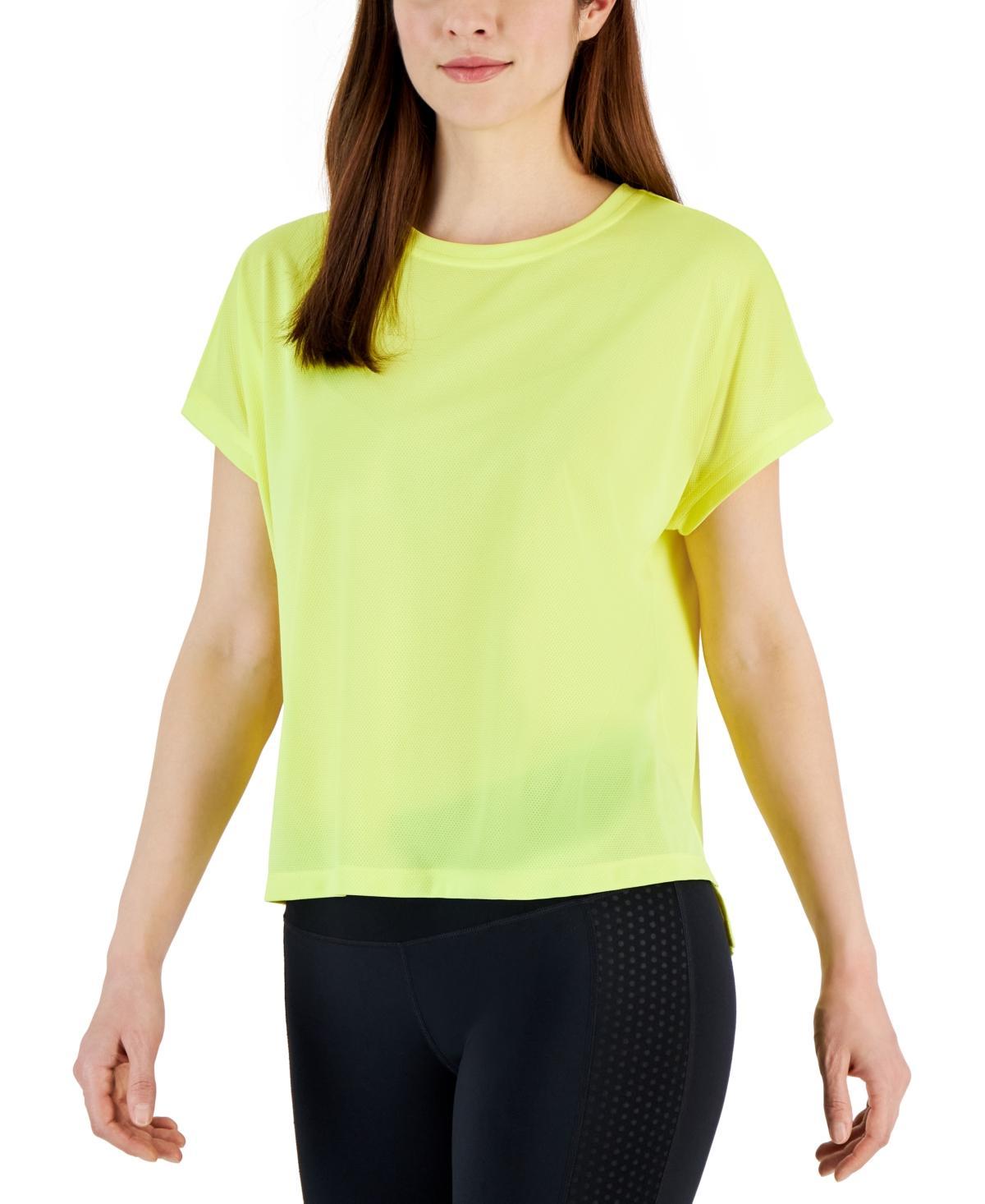 Id Ideology Womens Birdseye-Mesh Dolman-Sleeve Top, Created for Macys Product Image