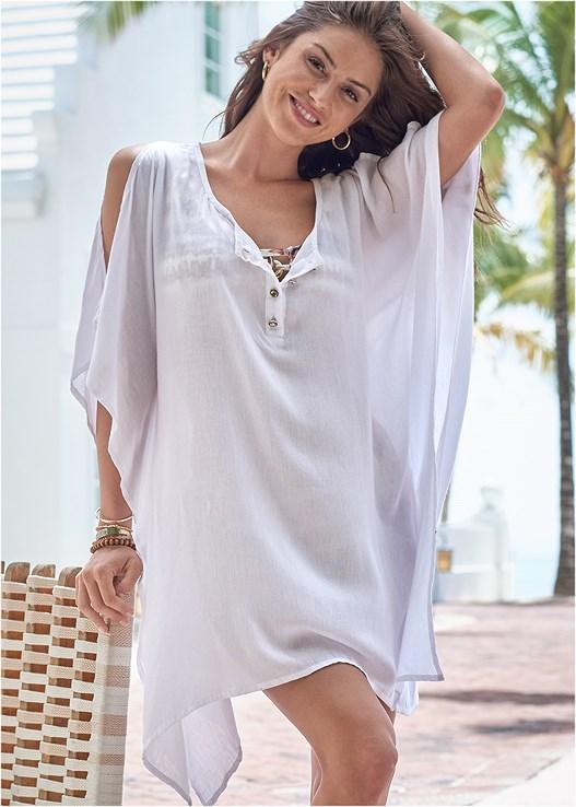 Cold-Shoulder Tunic Cover-Up Product Image