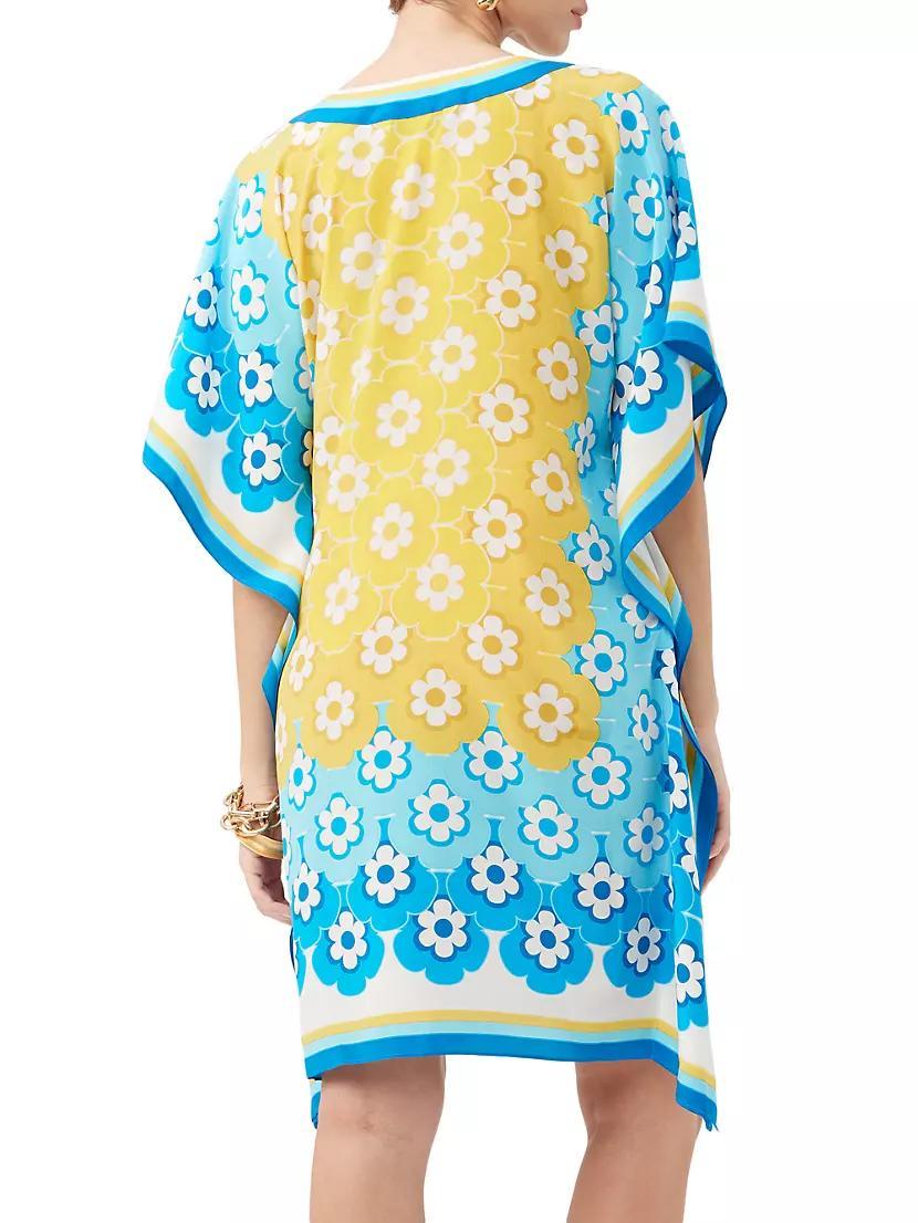 Theodora Floral Silk Caftan Dress Product Image