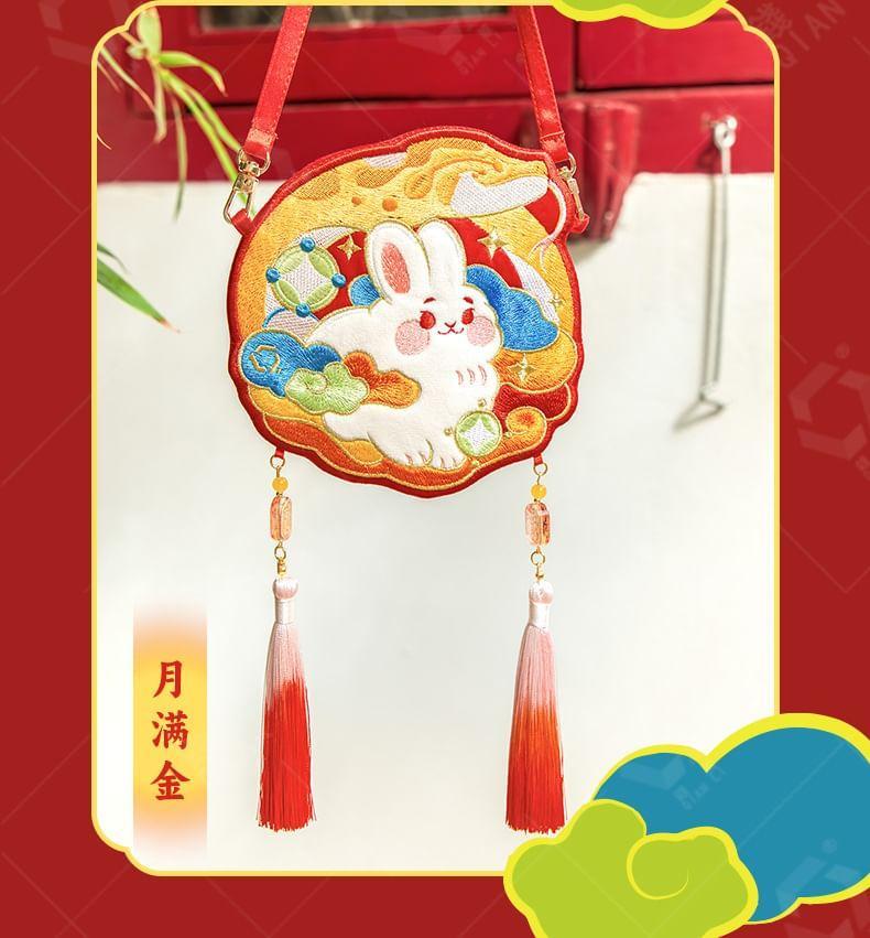 Rabbit Tasseled Crossbody Bag Product Image