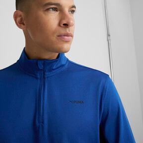 PUMA FIT Polyspan Quarter Zip Men's Pullover in Cobalt Glaze/Black Product Image