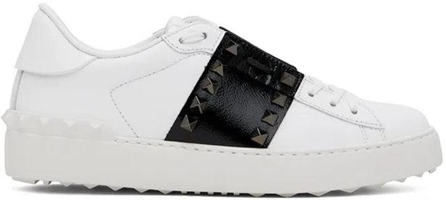 Sneaker Rockstud Untitled Vitello Te In Bianco/nero/bianco Product Image