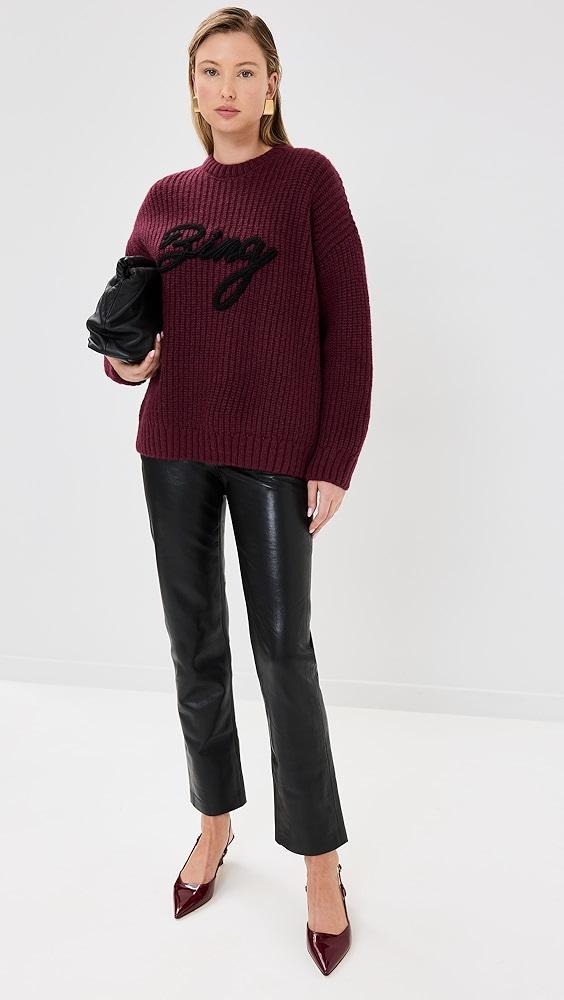 ANINE BING Sydney Crew Signature Sweater | Shopbop Product Image