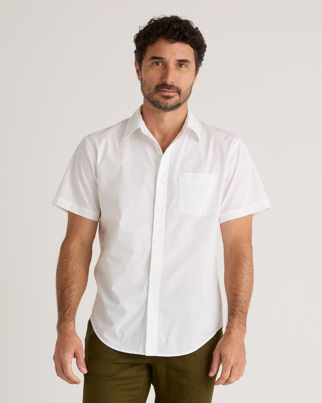 Organic Cotton Stretch Poplin Short Sleeve Shirt Product Image