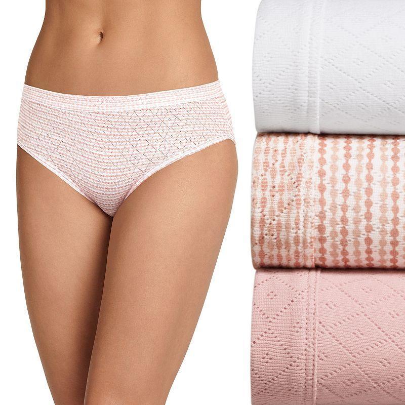 Womens Jockey 3-pk. Elance Breathe Hipster Panty Set 1540 Pink Product Image