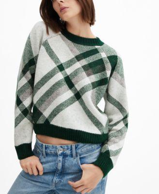 Women's Checks Knitted Sweater Product Image