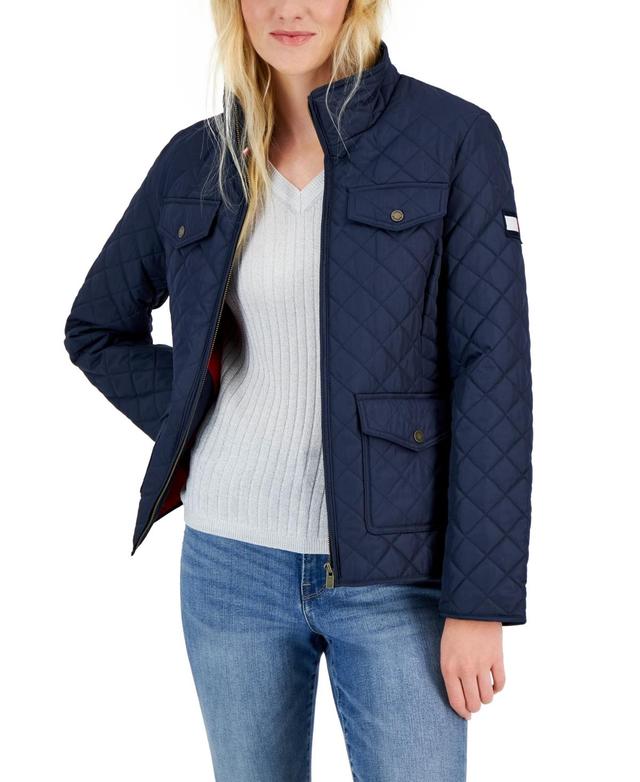 Tommy Hilfiger Womens Quilted Zip-Up Jacket Product Image