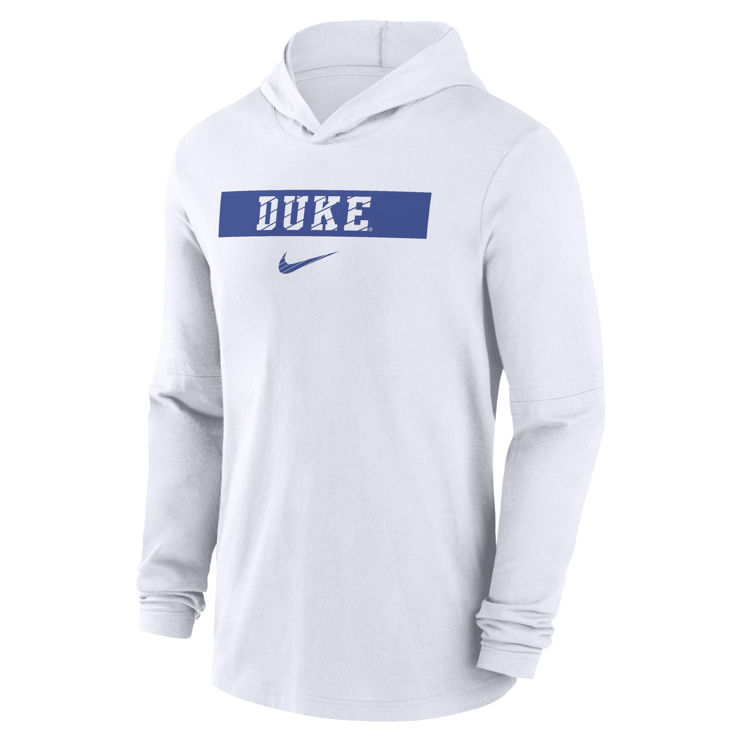 Duke Blue Devils Sideline Nike Mens Dri-FIT College Long-Sleeve Hooded Top Product Image