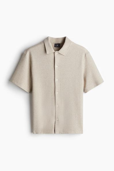 Regular Fit Ribbed Shirt Product Image