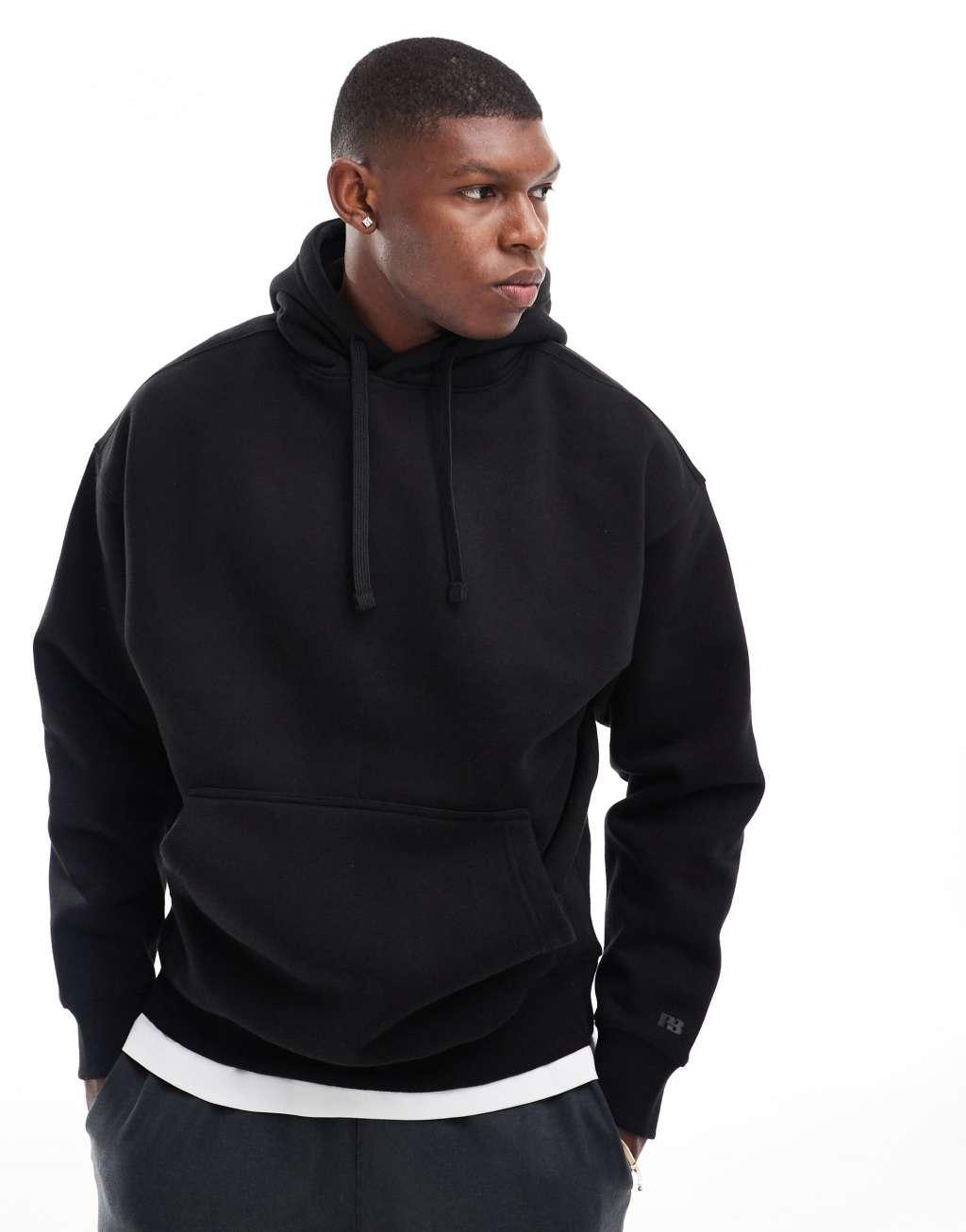 Pull&Bear hoodie in black  Product Image