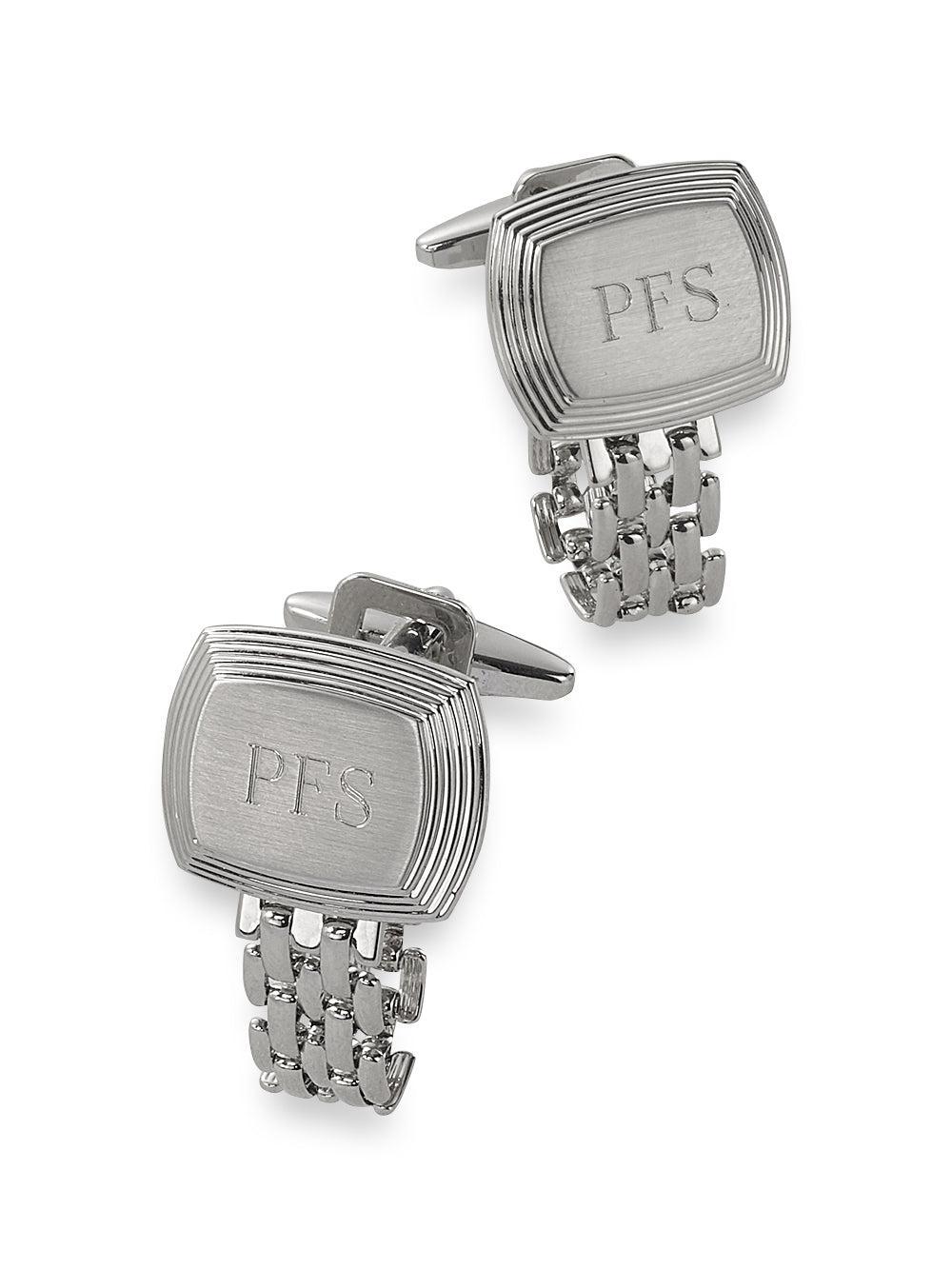 Chain Wrap Engravable Cufflinks Product Image