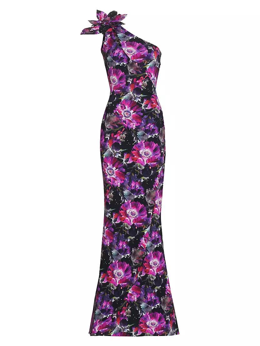 Gosia Floral One-Shoulder Gown Product Image