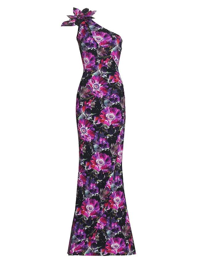 Womens Gosia Floral One-Shoulder Gown Product Image