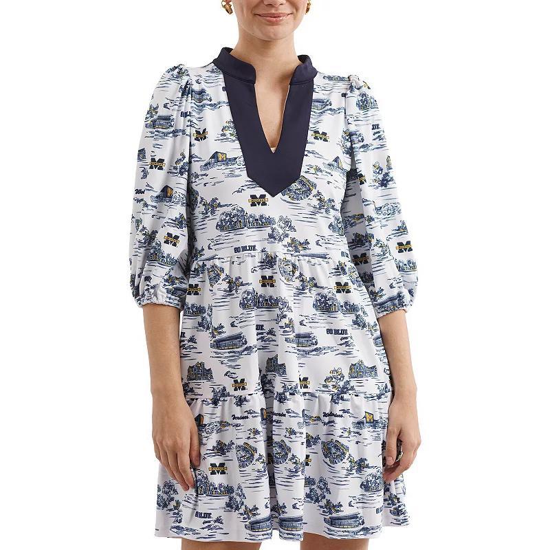 Womens Smith & Quinn /Blue Michigan Wolverines Tailgate Collection Tory Dress Product Image