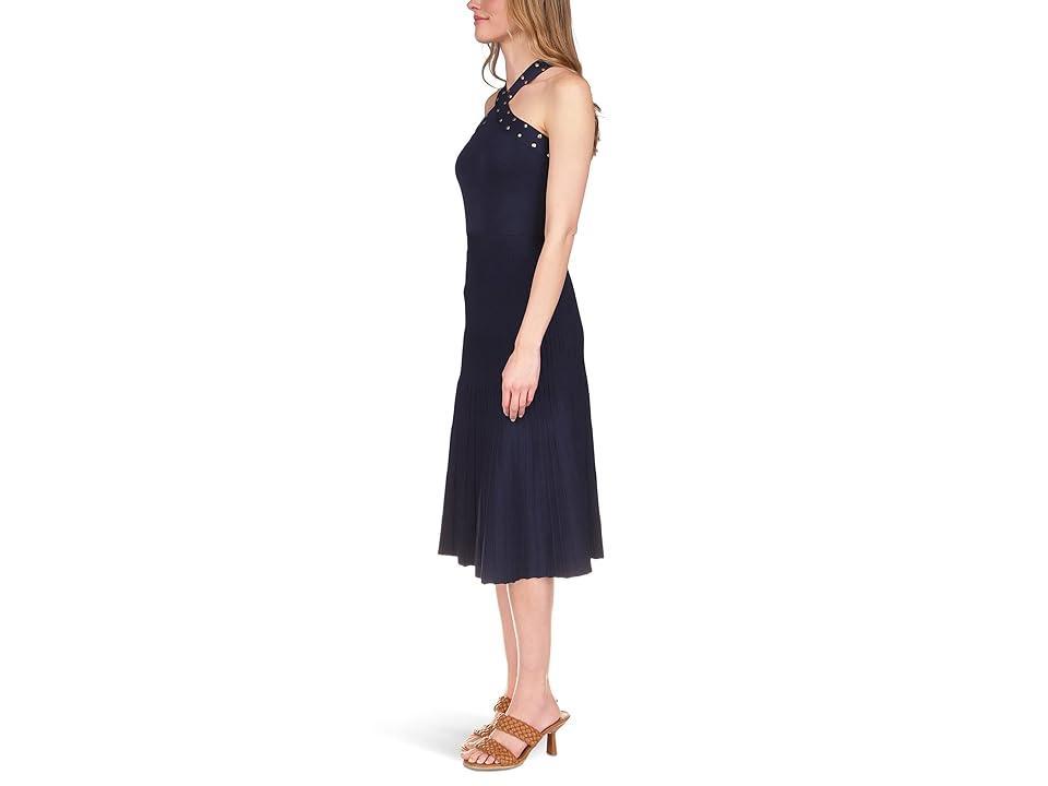 MICHAEL Michael Kors Halter Dress w/ Studs Trim (Midnight ) Women's Dress Product Image