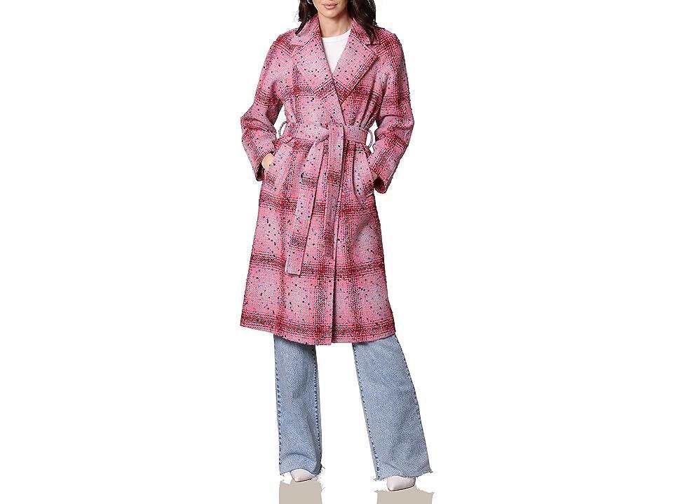 Avec Les Filles Donegal Tweed Wrap Coat Multi) Women's Clothing Product Image