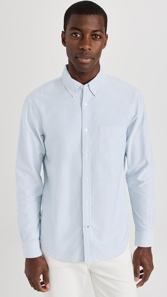 Club Monaco Long Sleeve Stripe Oxford Shirt | Shopbop Product Image