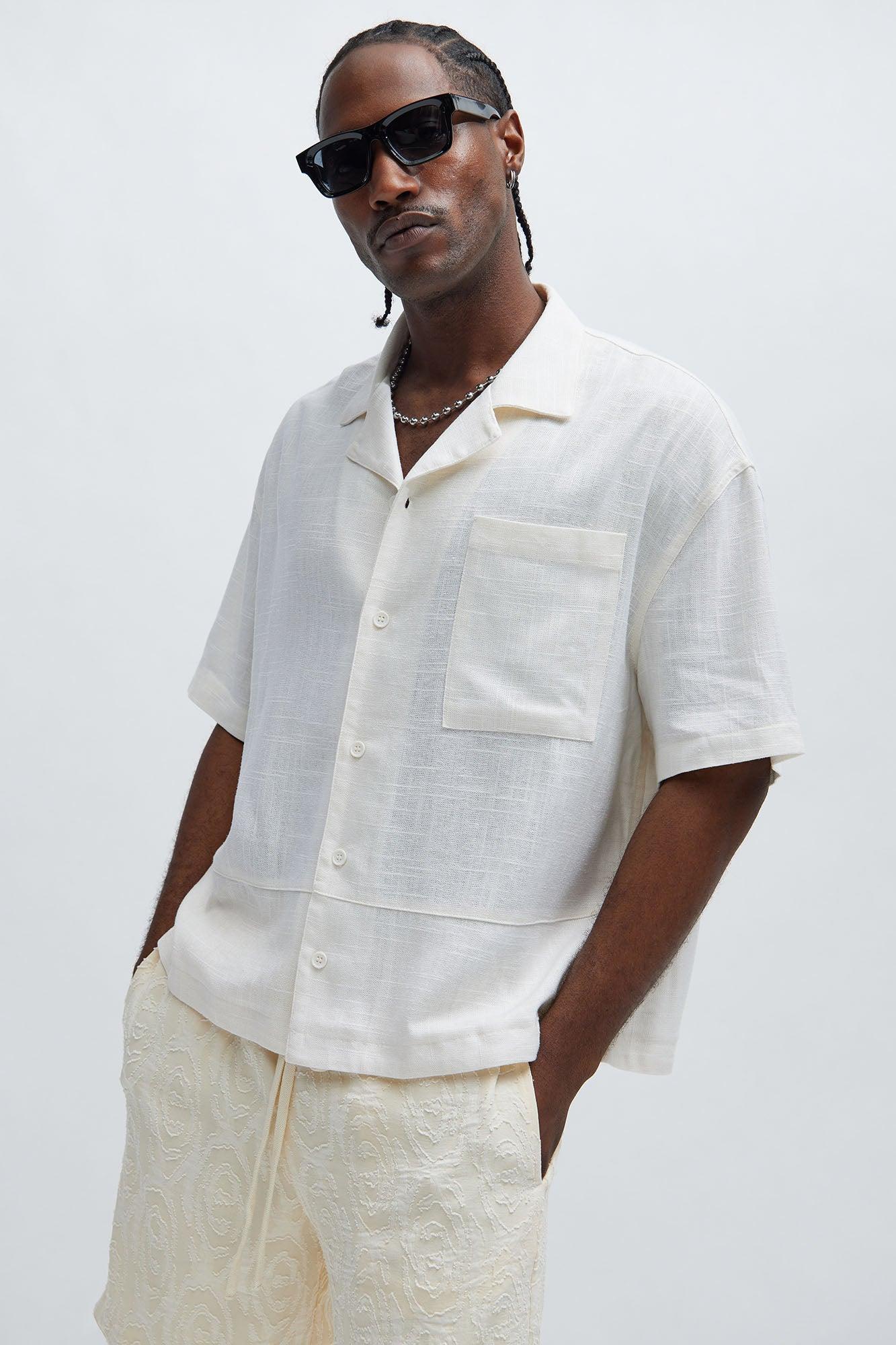 Silas Linen Shirt - Cream Product Image