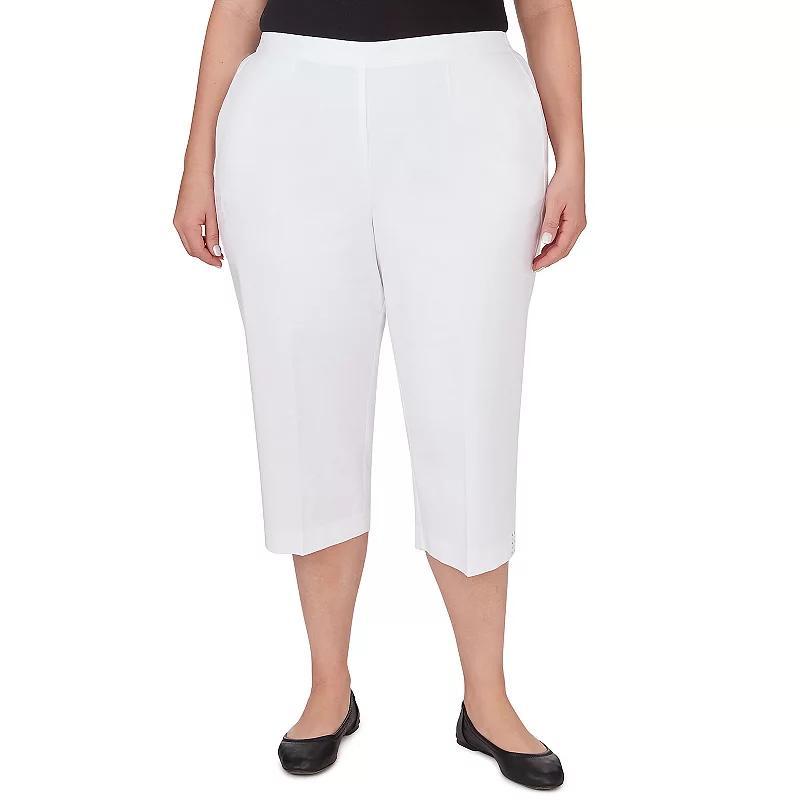 Plus Size Alfred Dunner Twill Midrise Capri Pants, Womens product image