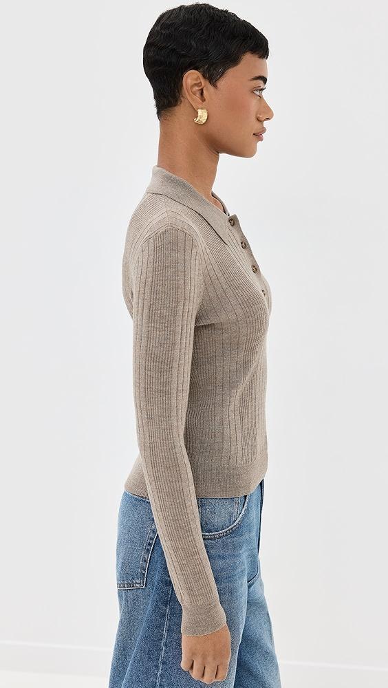 Reformation Hermia Regenerative Merino Polo | Shopbop Product Image