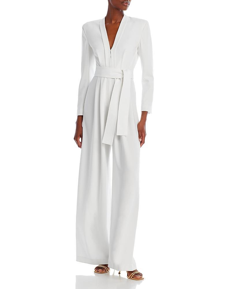 Womens Kieran II Belted Crepe Wide-Leg Jumpsuit Product Image