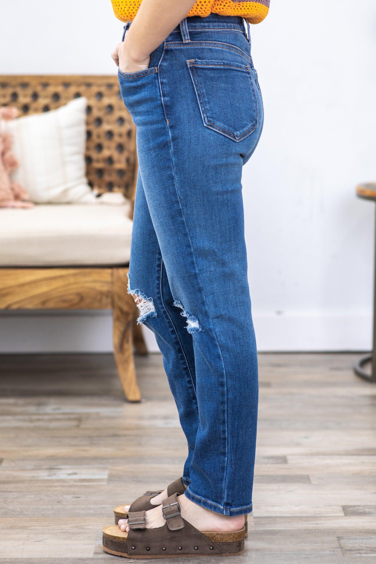 Cello High Rise Straight Leg Jeans Product Image