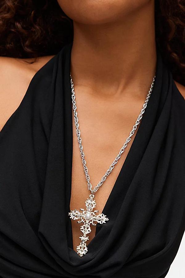 Cross Long Pendant Necklace Womens at Urban Outfitters Product Image