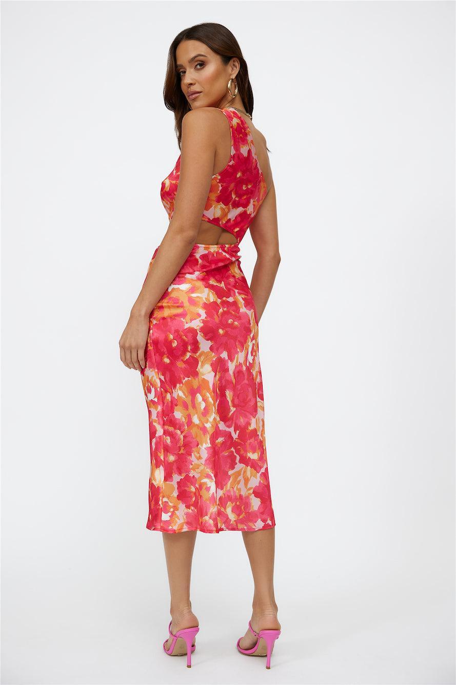 Blissful Heart Midi Dress Floral Product Image