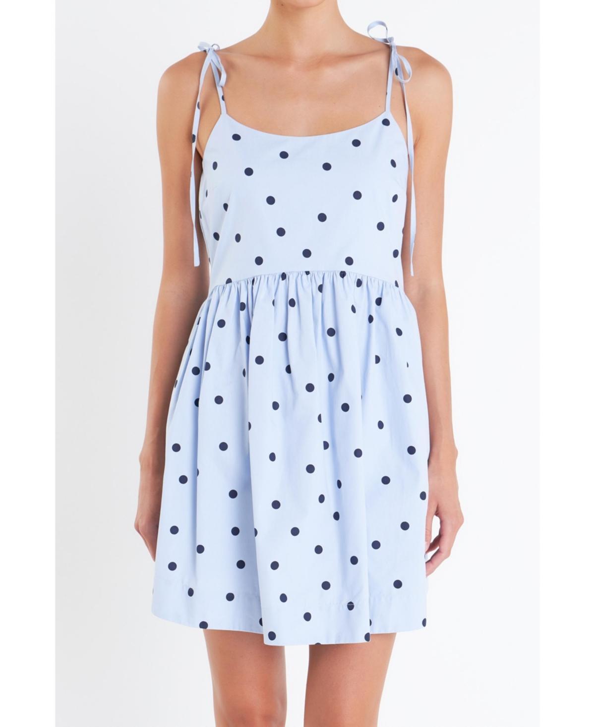 English Factory Womens Polka Dot Sleeveless Mini Dress Product Image