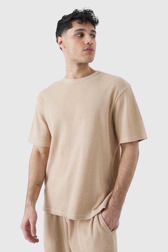 Waffle T-shirt | boohooMAN USA Product Image