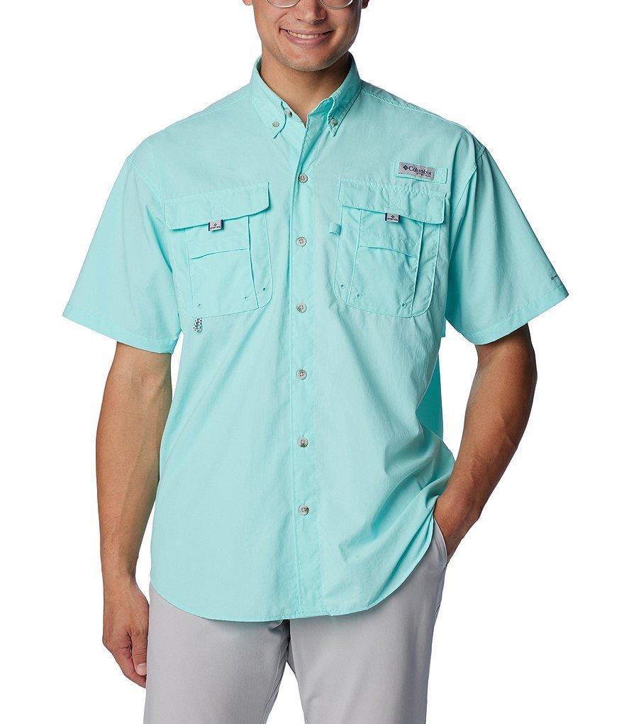 Columbia PFG Bahama II Relaxed Fit Solid Short Sleeve Woven Shirt Product Image