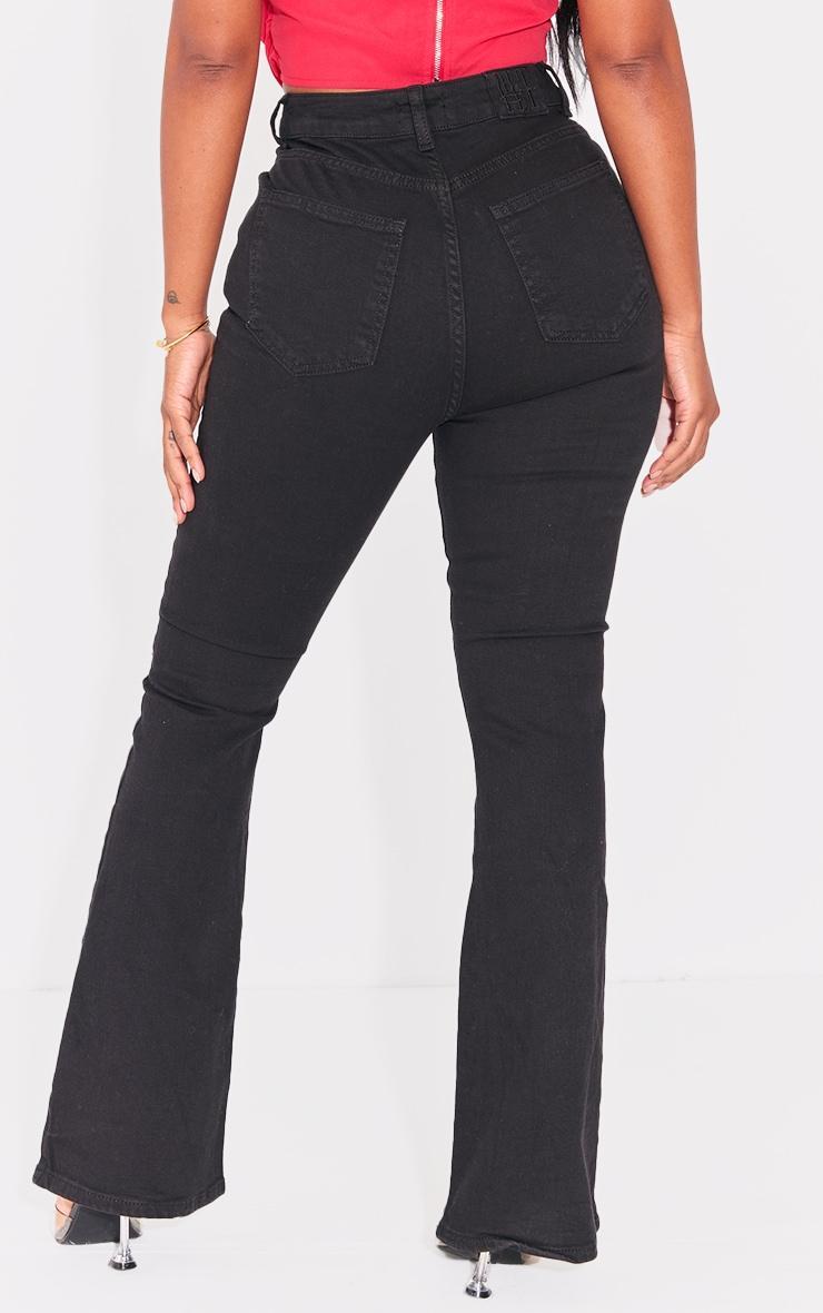 Shape Black Stretch Denim Flared Jeans Product Image