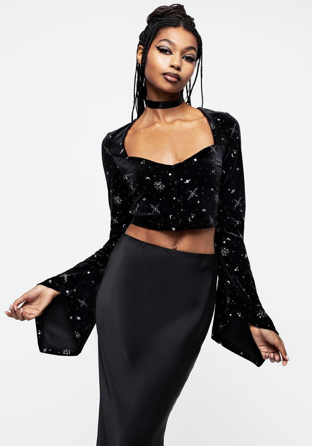 Veniri Velour Crop Top Product Image