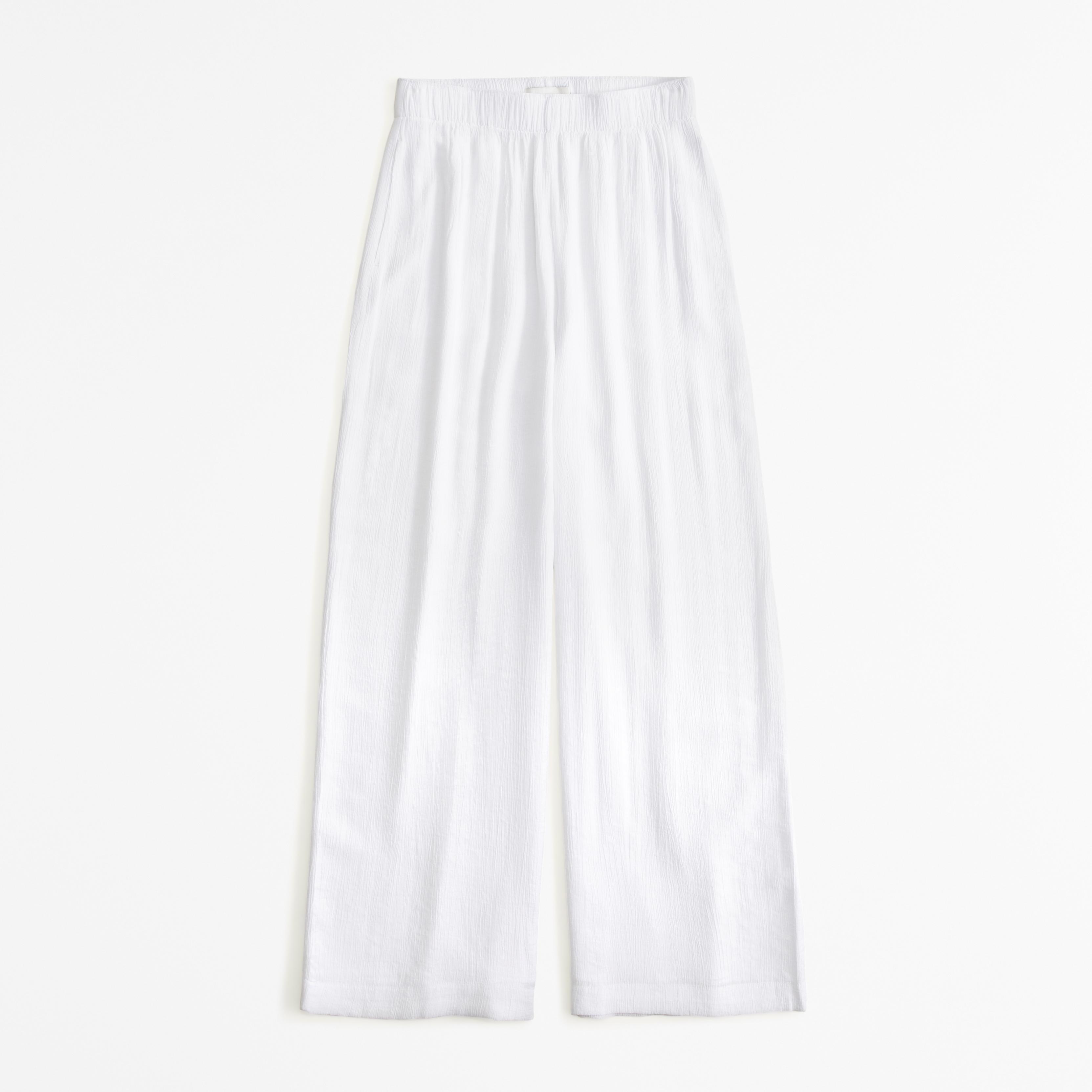 Crinkle Textured Pull-On Pant Product Image