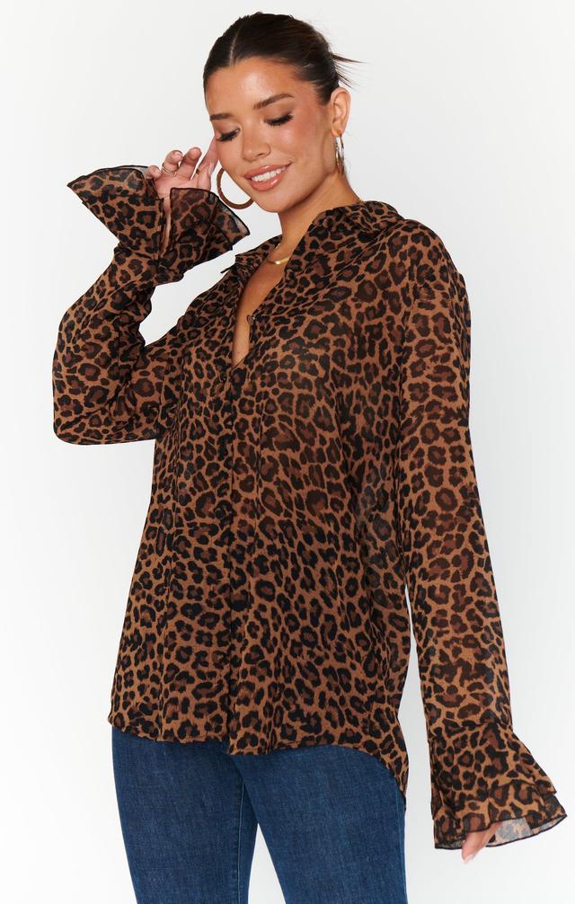 Carmela Top ~ Leopard Latte Product Image