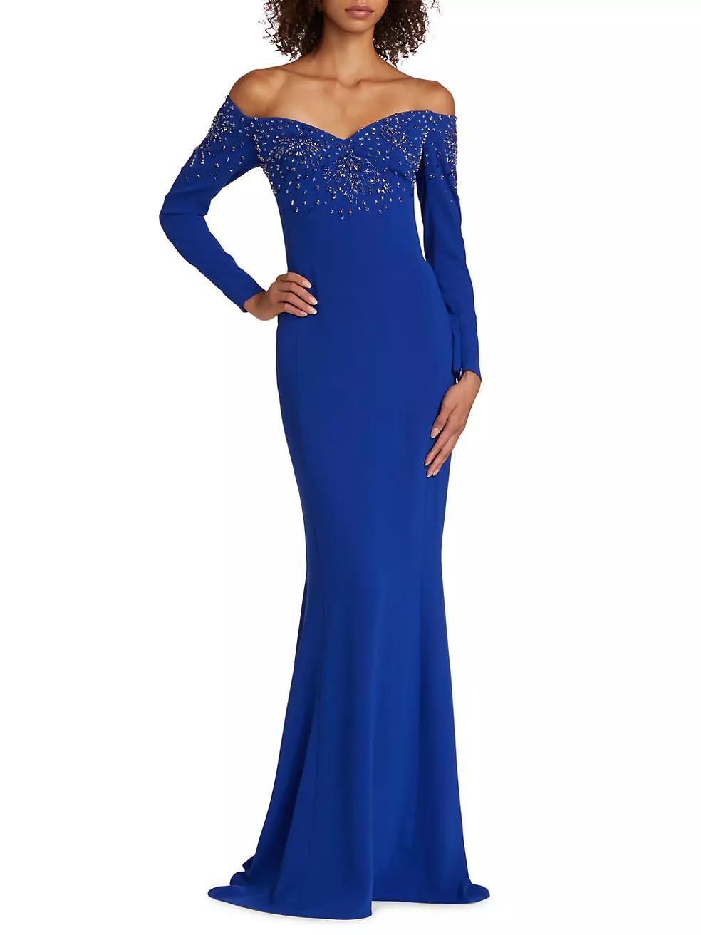 Embellished Off-the-Shoulder Mermaid Gown Product Image