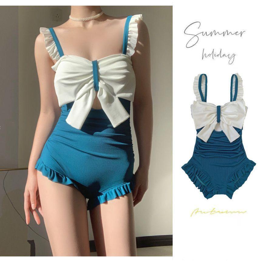 Bow Ruffle Swimsuit Product Image