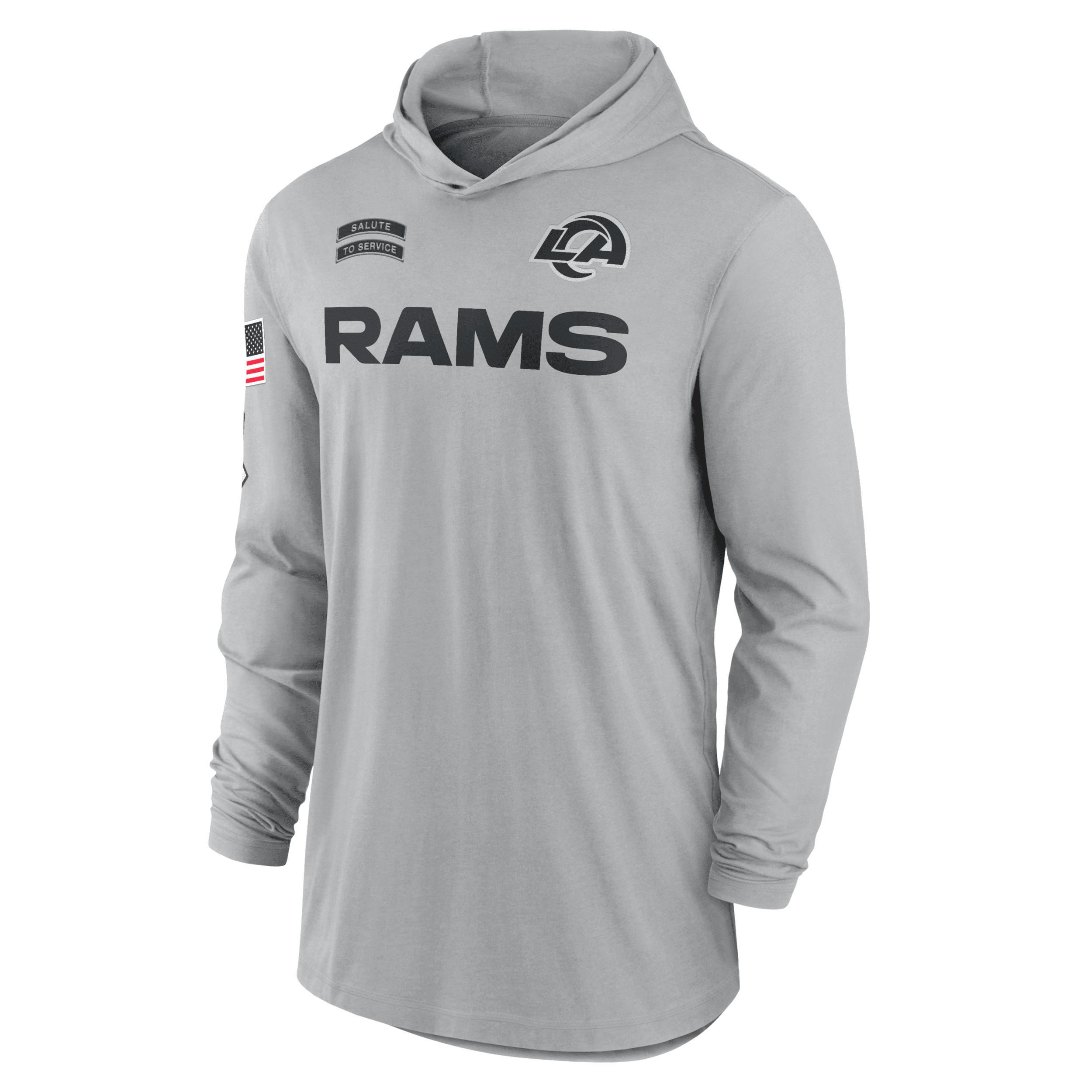 Los Angeles Rams Salute to Service Edge Mascot Lockup Men’s Nike Men's Dri-FIT NFL Long-Sleeve Hooded Top product image